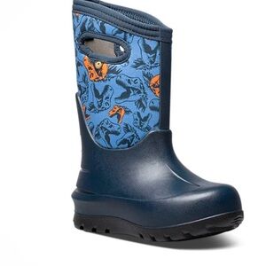 Bogs Blue Dinosaur Print Kids Boots